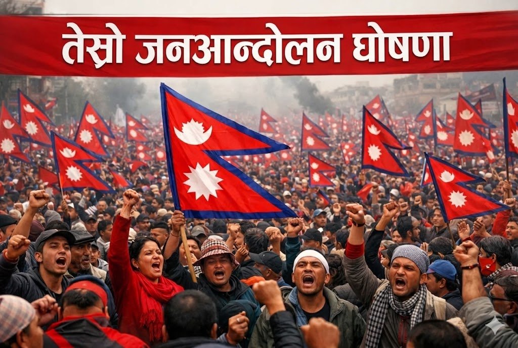 तेस्रो जनआन्दोलनको घोषणा